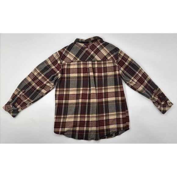 Legendary Whitetails Shirt Mens Large Brown Plaid Flannel Buck Button Up - Picture 3 of 11